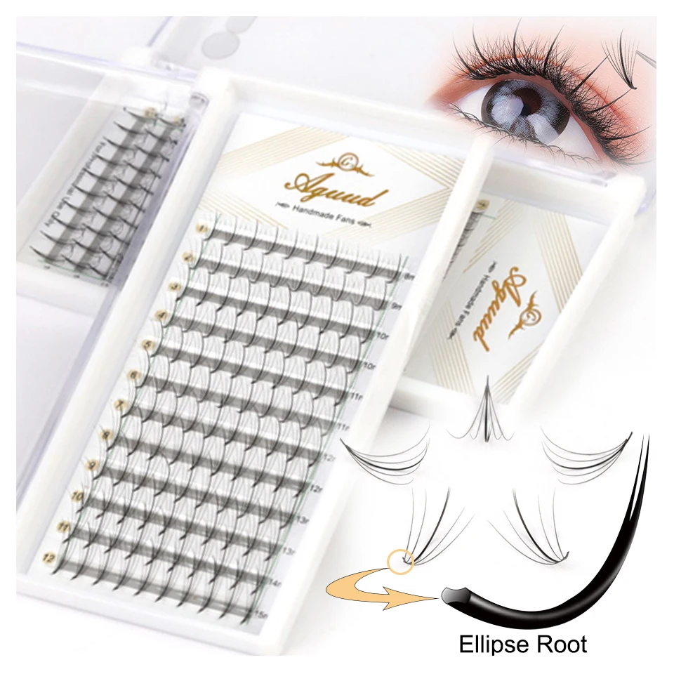 

AGUUD 5D 7D 9D Flat Classic Lashes Spike Wispy Premade Volume Fan Hybrid Russian Volume Lash Ellipse Pre Made Fan Lash Extension