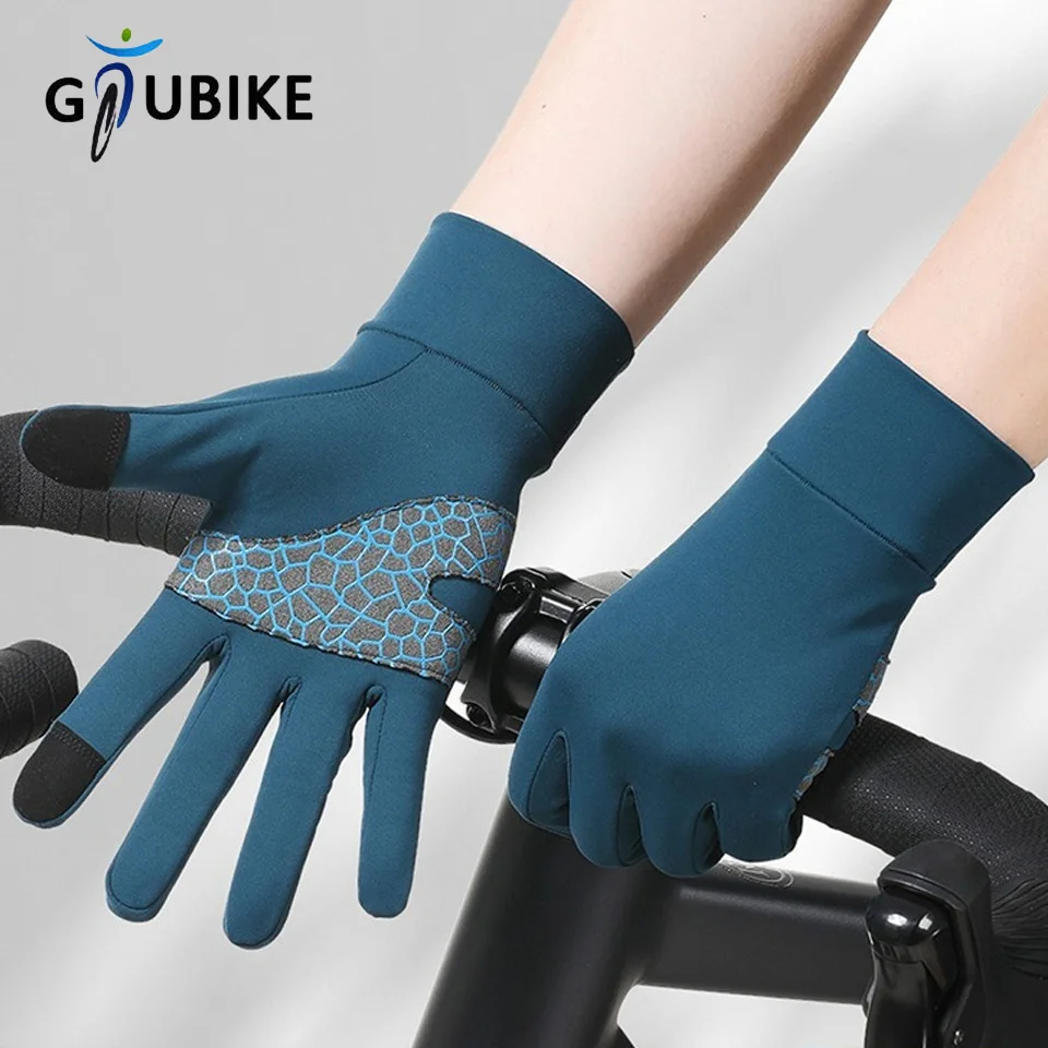 GTUBIKE Outdoor-Sport, Laufen, Winterradfahren, Touchscreen-Handschuhe, Herbst-Winter-Radfahren, warm und winddicht mit Fleece-Handschuh