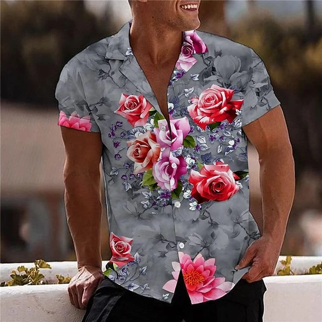 2022 Floral Shirts For Men 3d Print Men s Hawaiian Tropical Shirt Beach Short Sleeve Fashion Tops Tee Shirt Homme Blouse Camisa AliExpress 200000343