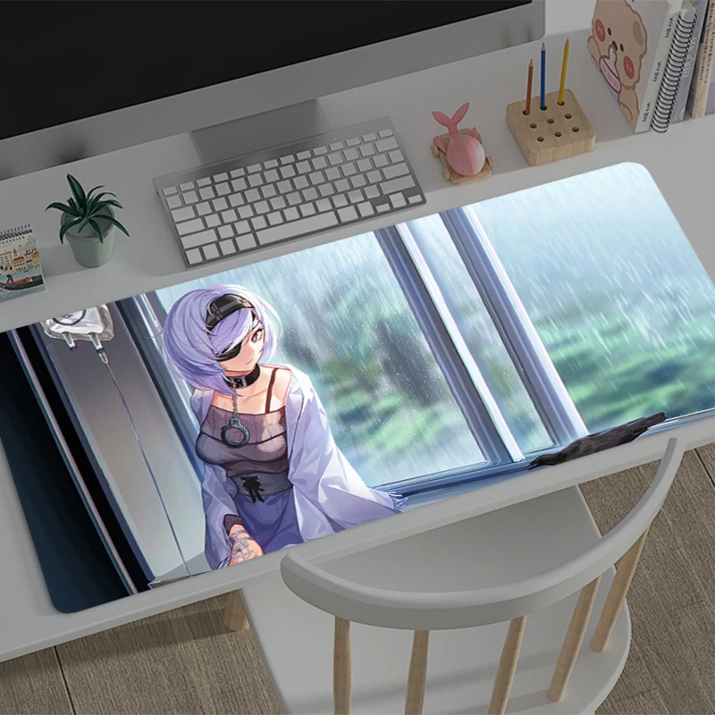 Alas Mouse Hitam Besar Bertahan Hidup Abadi Kembali Karet Keyboard Mouse Karpet Anti-Slip Gamer Mouse Pad Coaster PC Karpet Mousepad