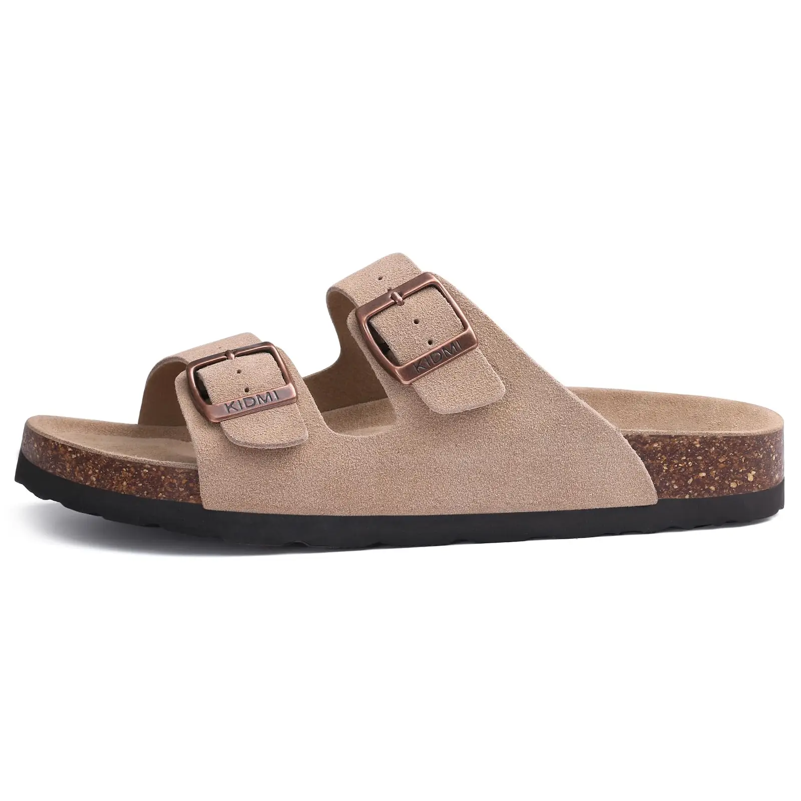 

Pallene Classic Women's Cork Sandals With Arch Support Genuine Suede Slides Non-slip New Unisex Slippers With Adjustable Buckle