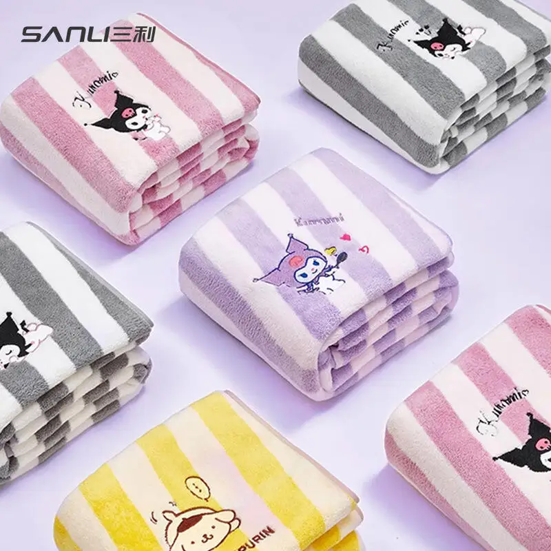 

Kawaii Hellokitty & My Melody Bath Towel Soft Absorbent Cartoon Shower Towel Fashion Wrap Towel for Adults and Couples