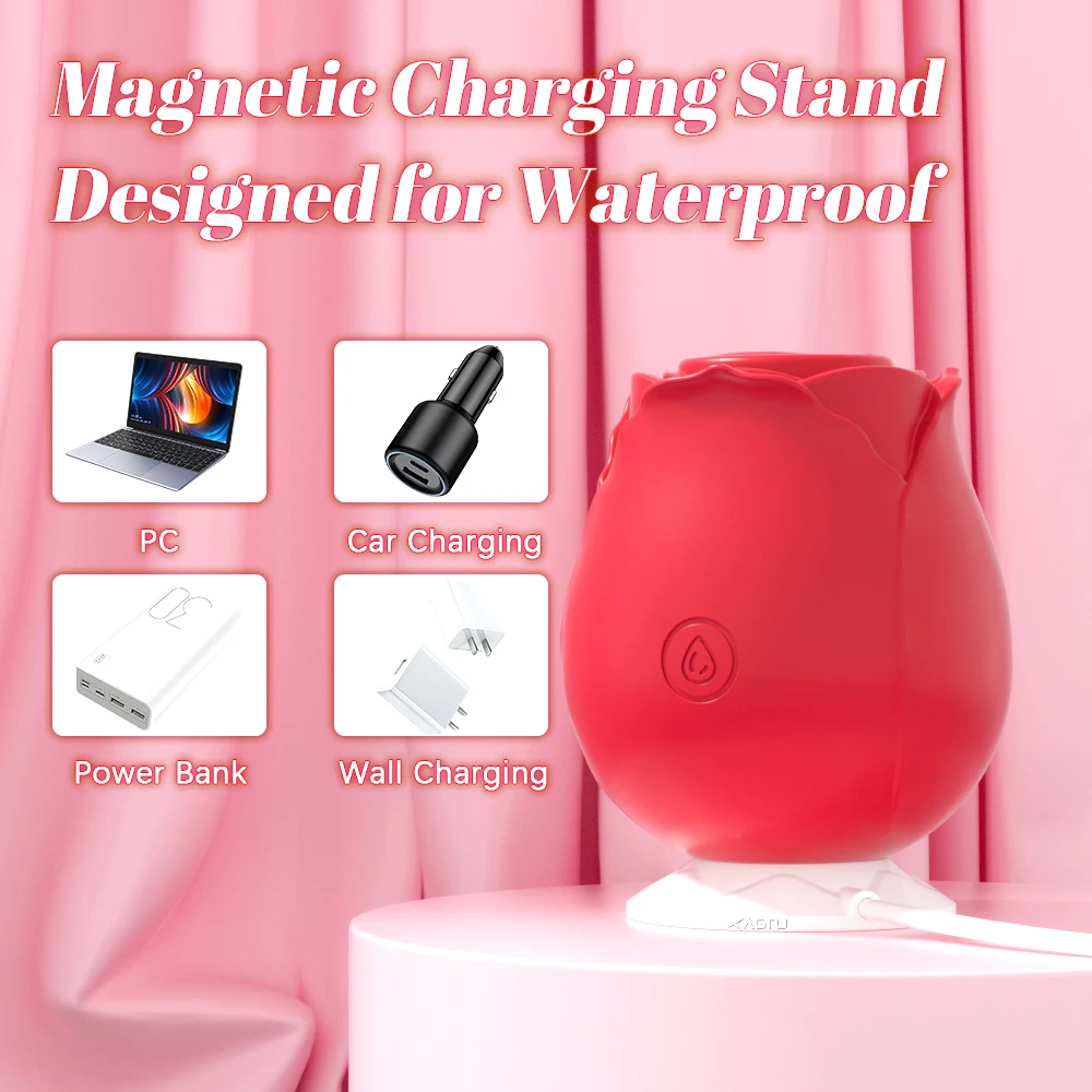 ألعاب الورد مص الهزاز النساء فراغ البظر محفز الإناث الفم الحلمة البظر مصاصة قوية تهتز الكبار الجنس لعب #5