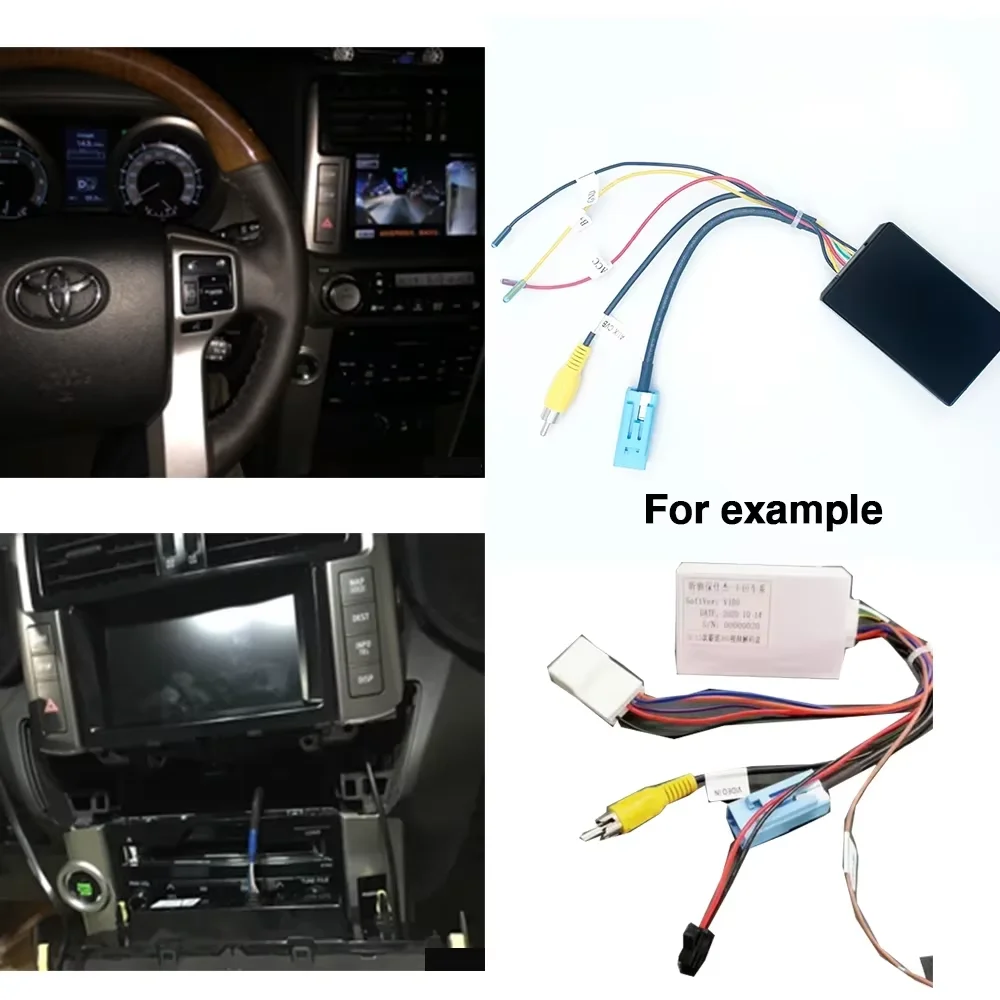 Order Extra Fee For Toyota Land Cruiser Prado 150 2009-2023 Land Cruiser 200 2007-2015 Cable Decoding Original 360 Camera CanBus