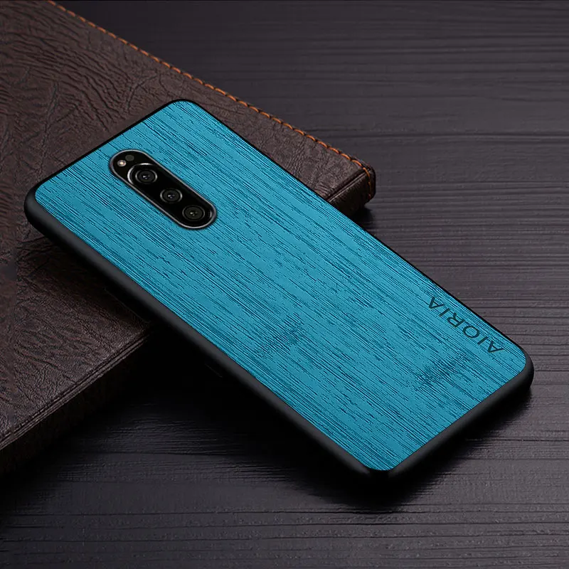 Case for Sony Xperia Pro-1 XZ4 XZ3 funda bamboo wood pattern Leather phone cover Luxury coque for Sony Xperia Pro-1 case capa