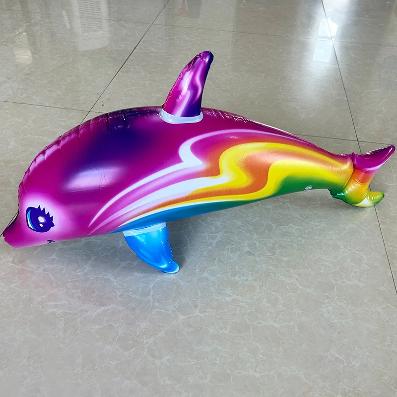 Dauphin gonflable de couleur, grands dauphin, jouets de fête aquatique transfrontaliers européens et américains, vente en gros, poisson dauphin ciel étoilé