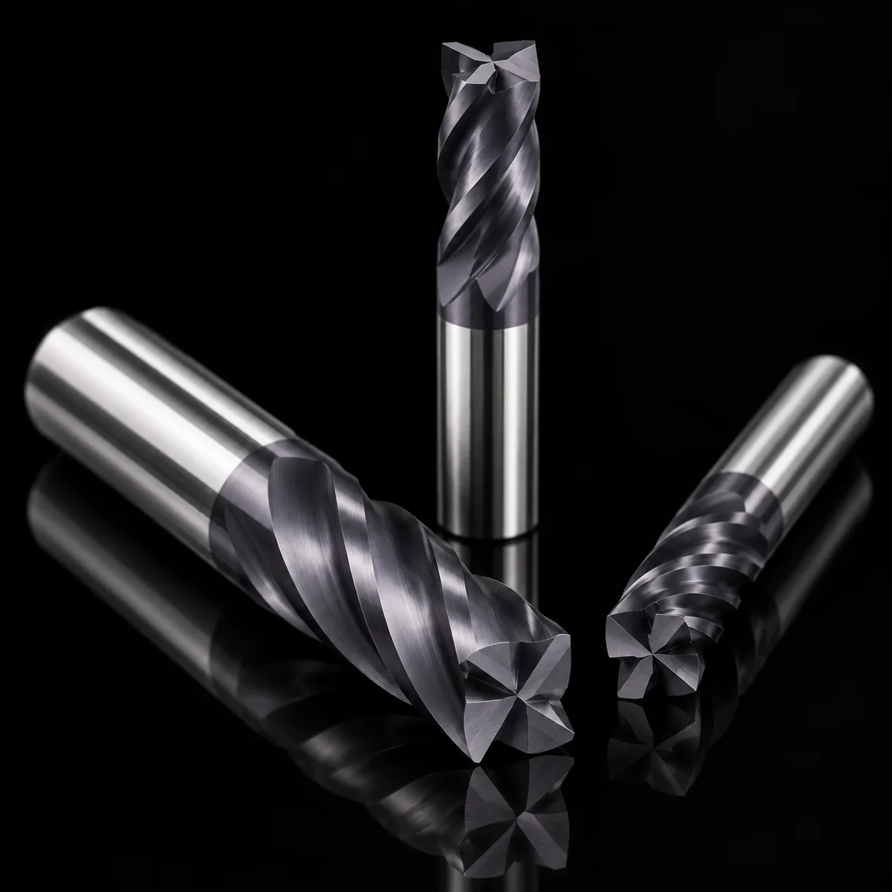 HRC50 4-Schneiden AlTiN-beschichtete Hartmetall-Quadratfräser 1,5 2 4 6 8 10 mm Flachboden-CNC-Fräser für Stahl – Detail 3