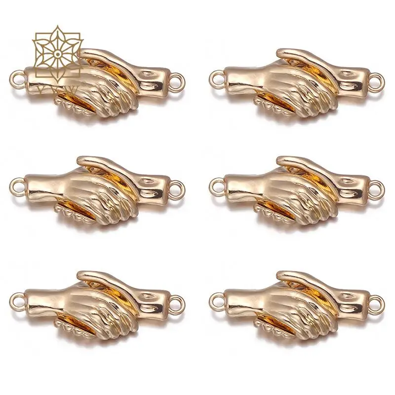 10 Sets Strong Magnetic Clasps Gold Platinum Gun Handshake Buckle Connector Locks Jewelry Findings Magnets Fasteners Wholesale