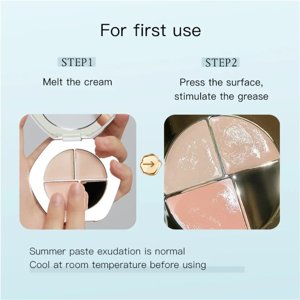 TIMAGE-Palette de correcteur Leicdocument avec bouffée, crème, correcteur facial de Bergame, couvre les taches, l'acné, hydratant foncé, doux pour la peau