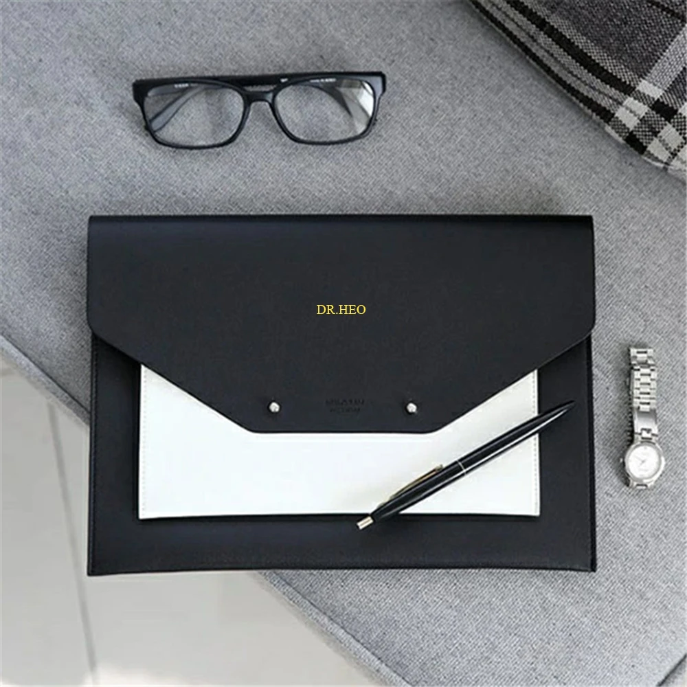 Echtes Leder Custom Intials Federmäppchen Business Student Stifthalter Gravieren Name Briefpapier Aufbewahrungstasche Luxus Stiftetui Geschenk – Detail 17