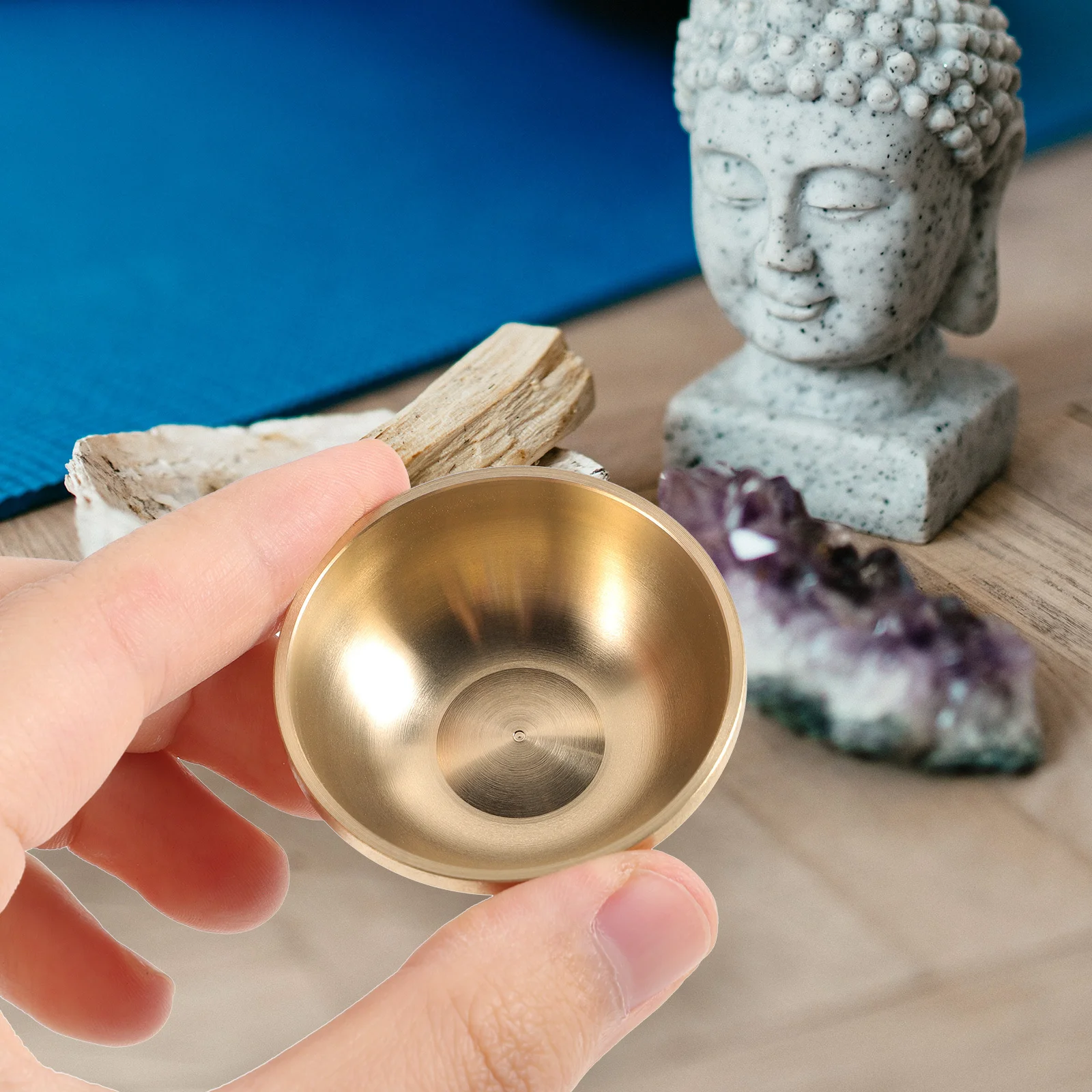 5 قطعة وعاء نحاسي عتيق كوب تقديم للمياه البوذية تقديم معبد المنزل استخدام وعاء ديكور ديني #6