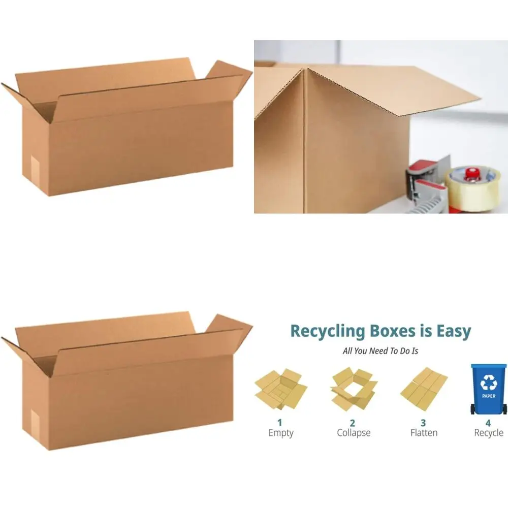 

100-Pack 18x6x6 Corrugated Cardboard Boxes for Shipping, Packing, and Moving