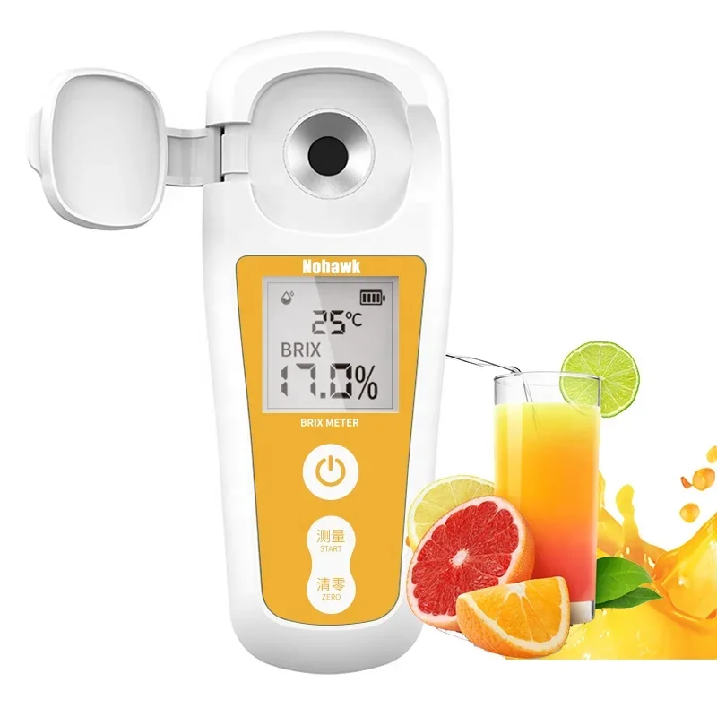 0-55% Measurement Range Desktop Handle Fruit Honey Beverage Sugar Meter Digital Brix Refractometer