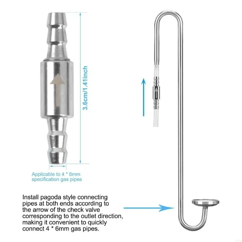 الفولاذ المقاوم للصدأ ثنائيات O حلقات تحقق من صمامات أنظمة ثاني أكسيد الكربون إكسسوارات حوض السمك