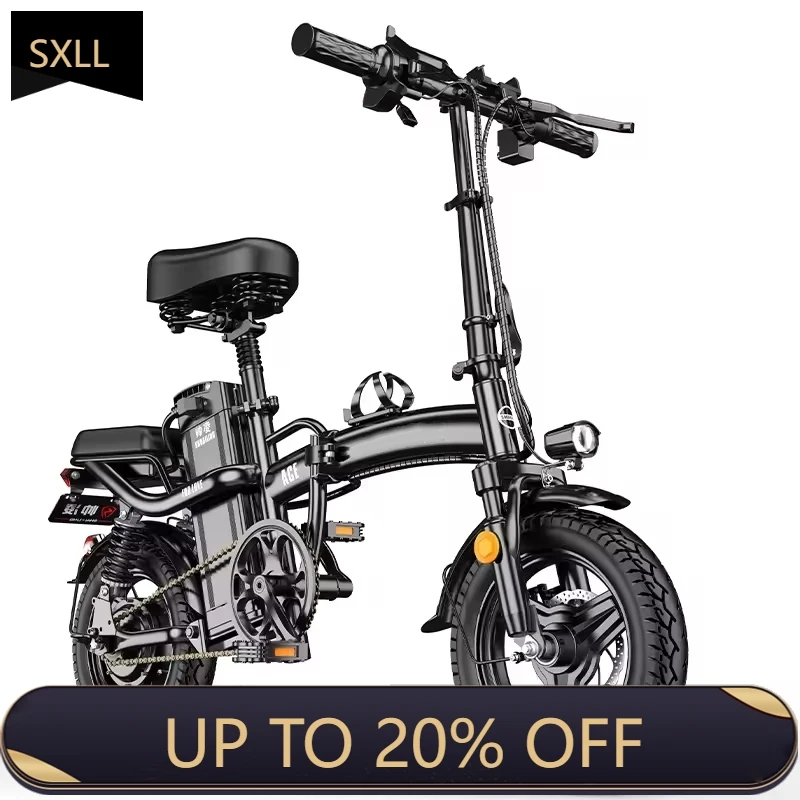

SXLL Rts Mini Folding Electric Bike 400W 48V 14 Inch Electric City Bike Folding Electric Bike Cheap Adult Battery Powered Scoot