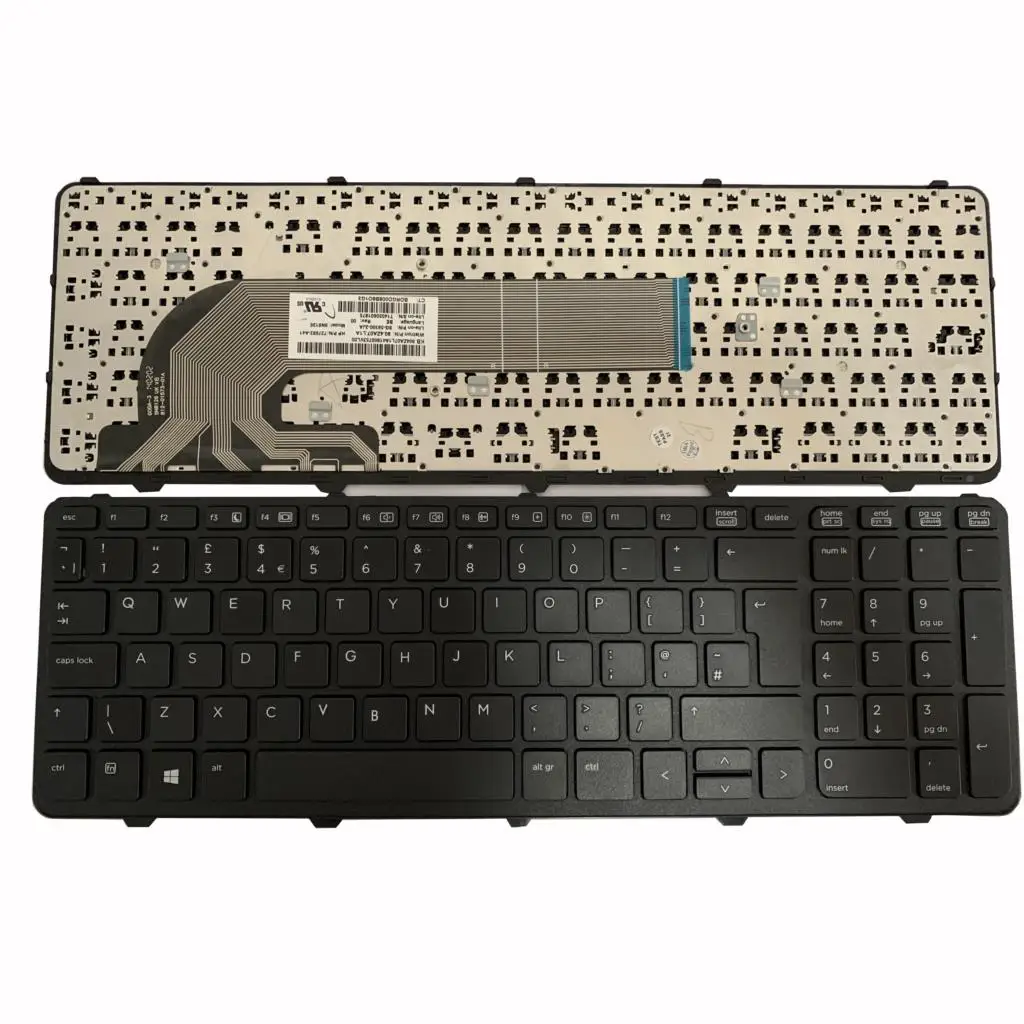 UK laptop keyboard For HP PROBOOK 450 G0 450 G1 450 G2 455 G1 455 G2 470 G0 470 G1 470 G2 keyboard with frame