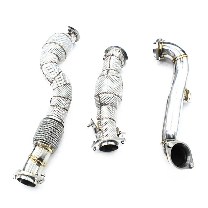 

Head Section High flow Pipes Exhaust Pipes branch downpipe Exhaust Pipe with catalyst for BMW M3/M4 G82 G80 G83 G8X 3.0T