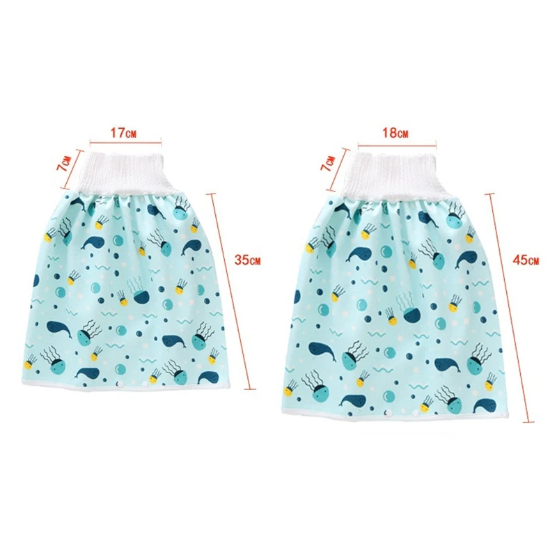 Baby Diaper Waterproof Skirt Infant Leak-proof Urine Training Dress Pants Cloth Diapers Kids Nappy Sleeping Bed Potty Trainining