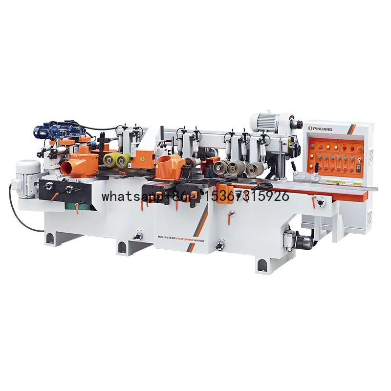 solid wood PJ9616SM Automatic four sideplaner with multiple blade rip saw machine for floor making