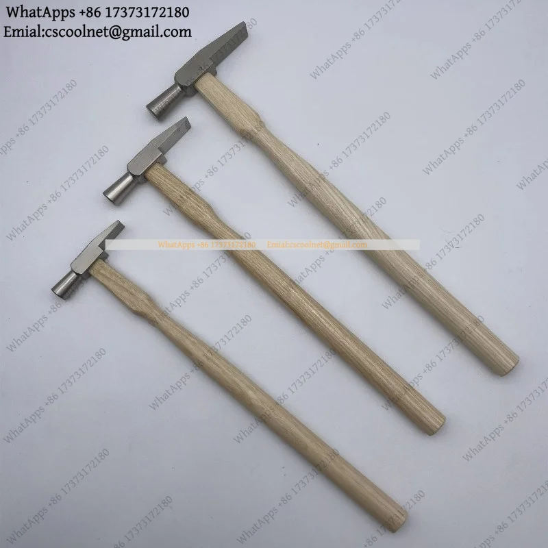k3Watch Repair Steel Hammer, 1438-1 1438-2 1438-3 Wooden Handle Precision Hammer for Watchmaking, Essential Tool for Watchmakers