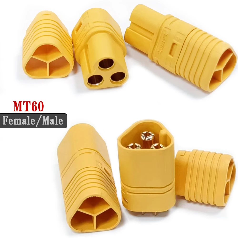 Amass MT30 MT60 3Pin 2mm Bullet Plug Male Female With Protector Sheath For RC ESC Motor Lipo Battery Drone Aircraft Parts
