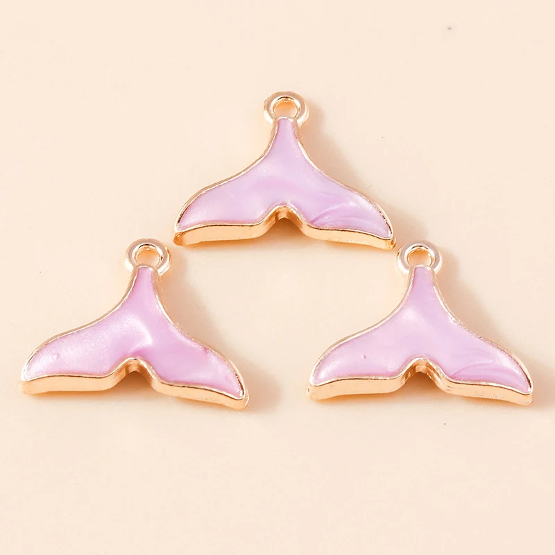 Leslie 10 teile/los Emaille Marine Leben Nette Fischschwanz Meerjungfrau Charms Anhänger für Halskette Ohrringe DIY Schmuck Machen Zubehör – Detail 26