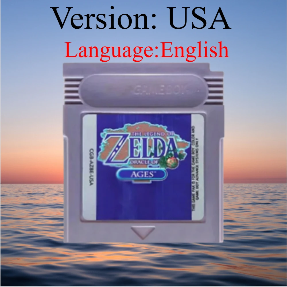 الولايات المتحدة الأمريكية GBC بطاقة زيلدا 16 بت لعبة فيديو خرطوشة بطاقة وحدة التحكم ل Gameboy الصحوة DX أوراكل أوف سيزونز أوراكل من الأعمار