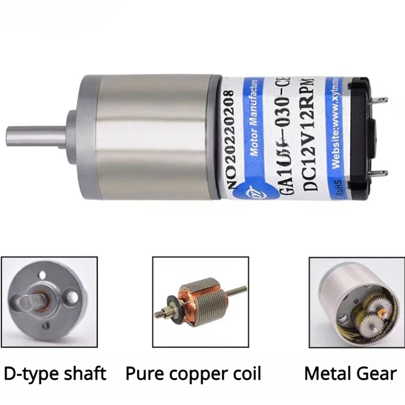 GA16Y-030 16mm Diameter Slow Speed High Torque Micro 6V 12VDC Gear Motor  speed control and reverse rotation motor