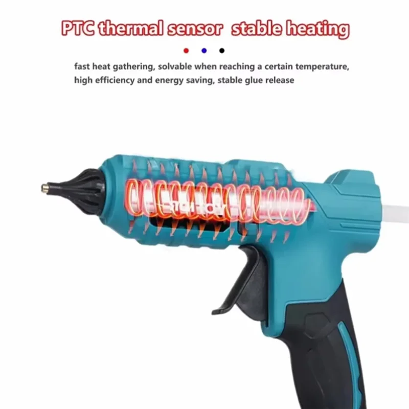 

Акция! Беспроводной пистолет для горячего клея с регулируемой температурой для литиевой батареи 18 В, сверхмощный клеевой пистолет (без батареи)