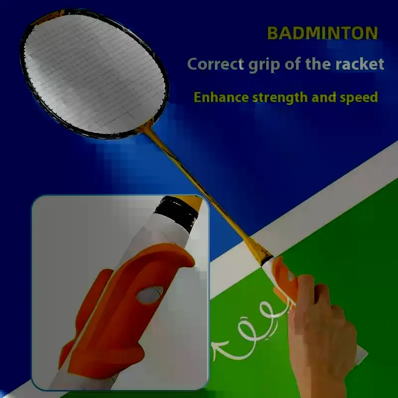 

1PCS PP Badminton Grip Aid Improve Skills Universal Tennis Racket Grip Assistance Badminton Racket Posture Correction