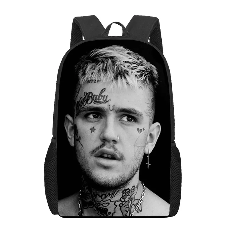 Lil Peep 3D Printed Boys Girls Book Bag borse da scuola per bambini zaino a tracolla per adolescenti donna uomo zaini da viaggio Casual