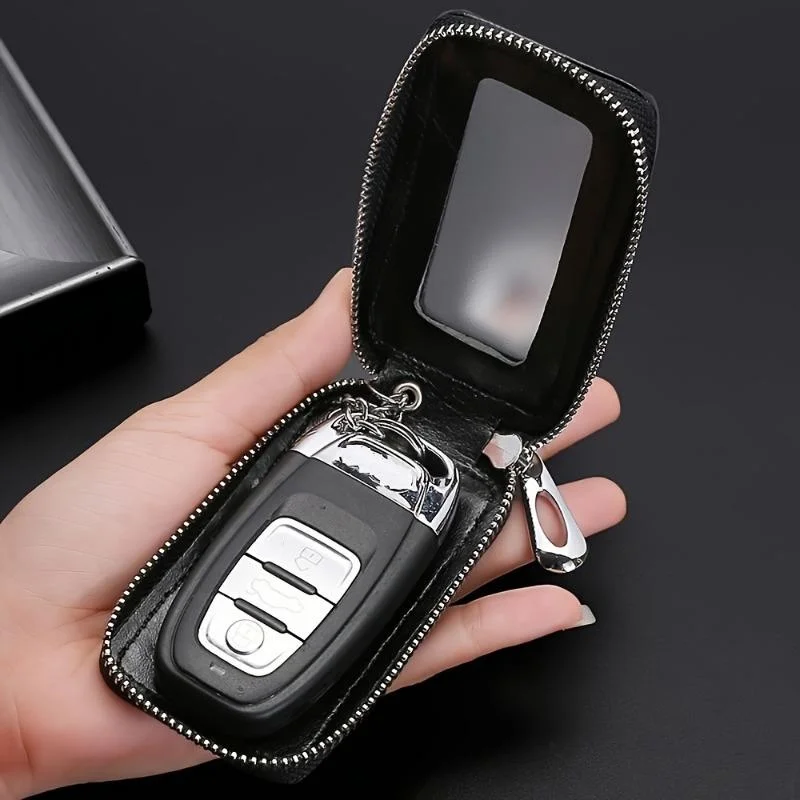 Car Remote Control Zipper Key Case Exquisite Retro Universal Car Key Bag for Women Men Car Accessories