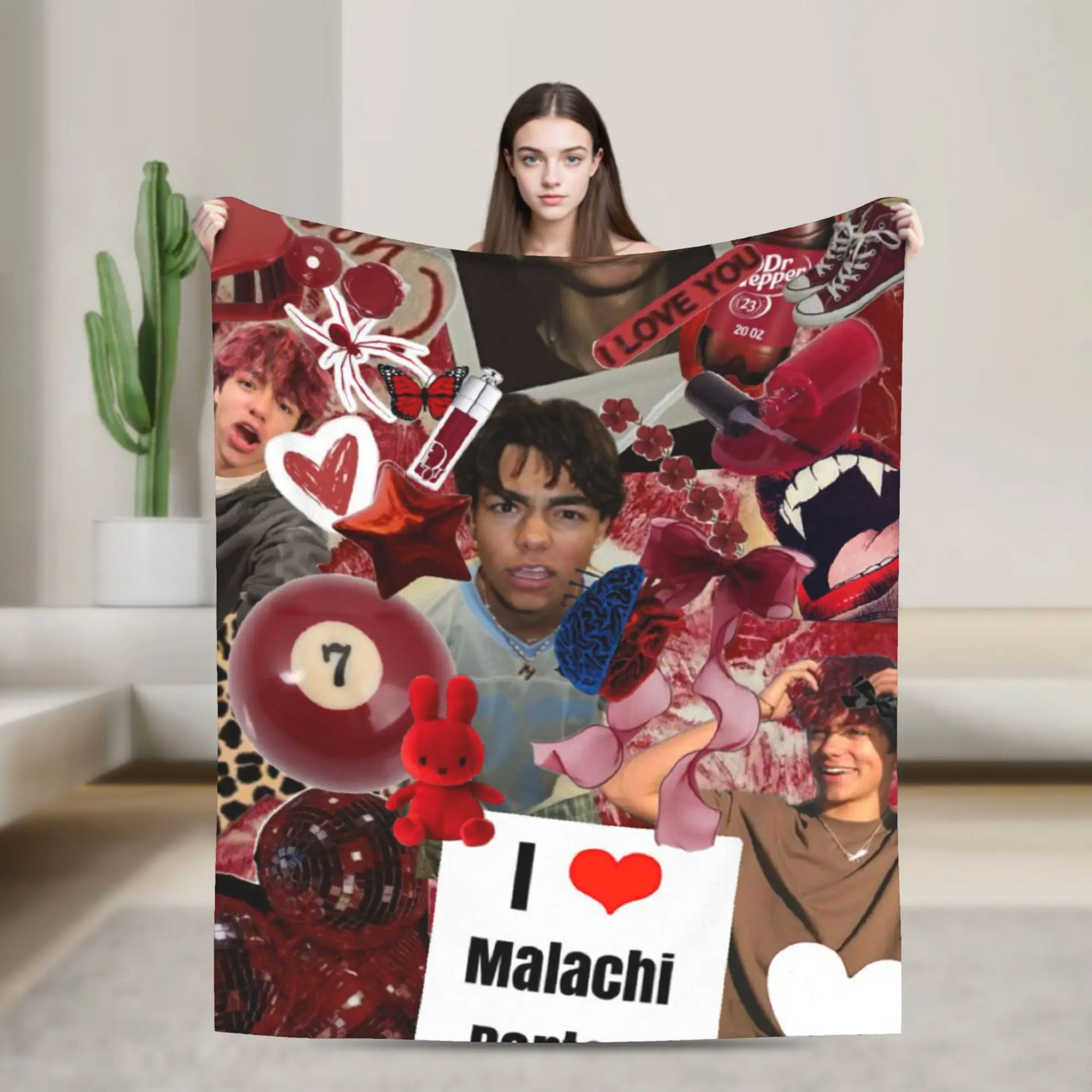 Malachi Barton Actor Tour  Blanket  Warm Soft Pattern Plush Throw Blanket For Bedroom Picnic Flannel Bedspread Bed Cover