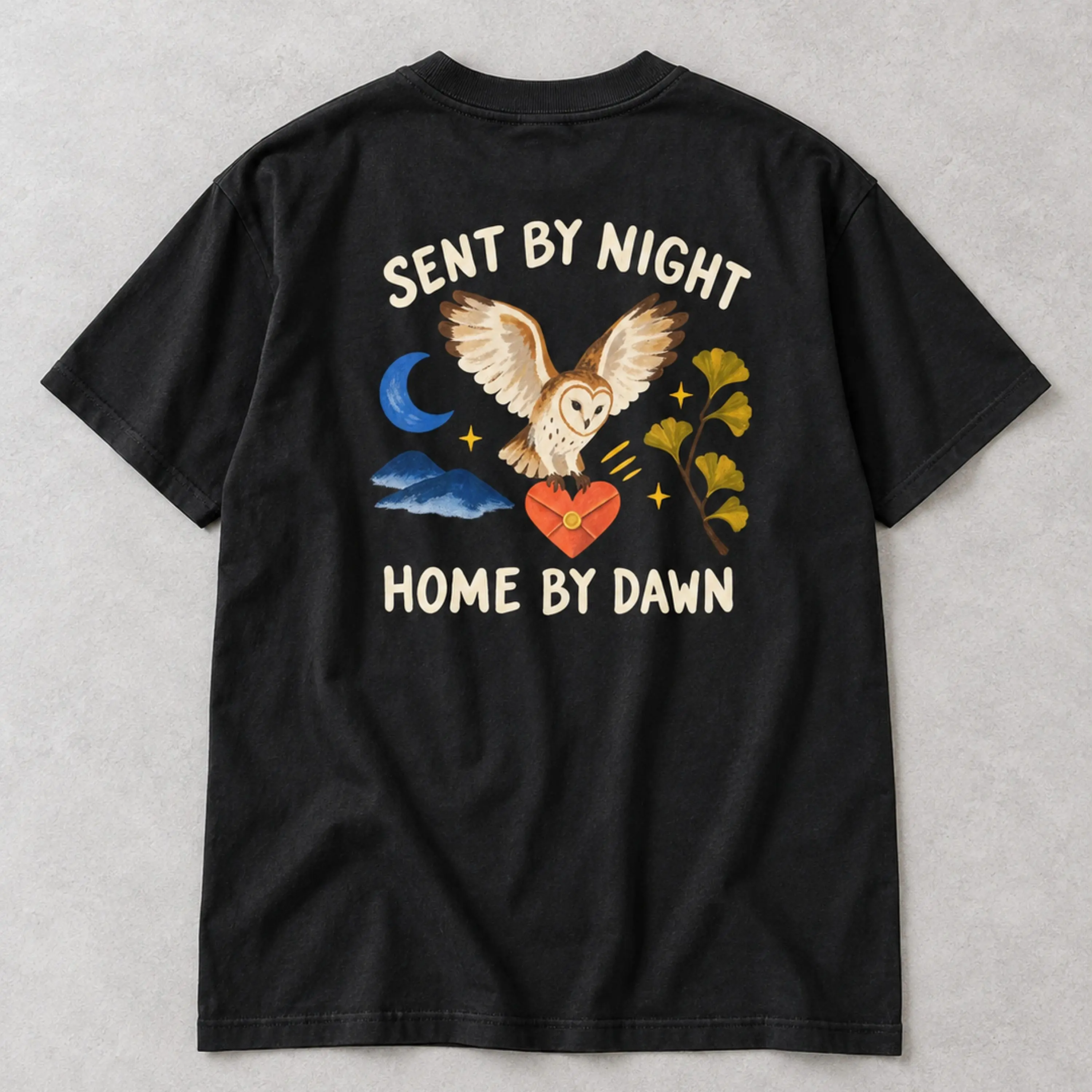 Night Courier Owl Graphic T-Shirt