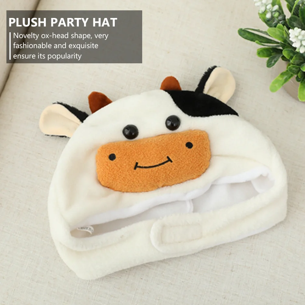 

1Pcs Decorative Hat Cow Head Novelty Party Cap Creative Costume Accessory for Festival Halloween Carnival Christmas Cosplay