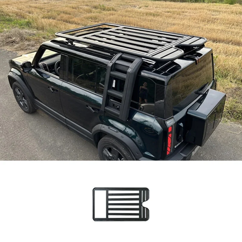 For  Roof Rack Platform Kit Aluminum Off-Road Cargo Roof Rack with Side Ladder Off-Road Accessories