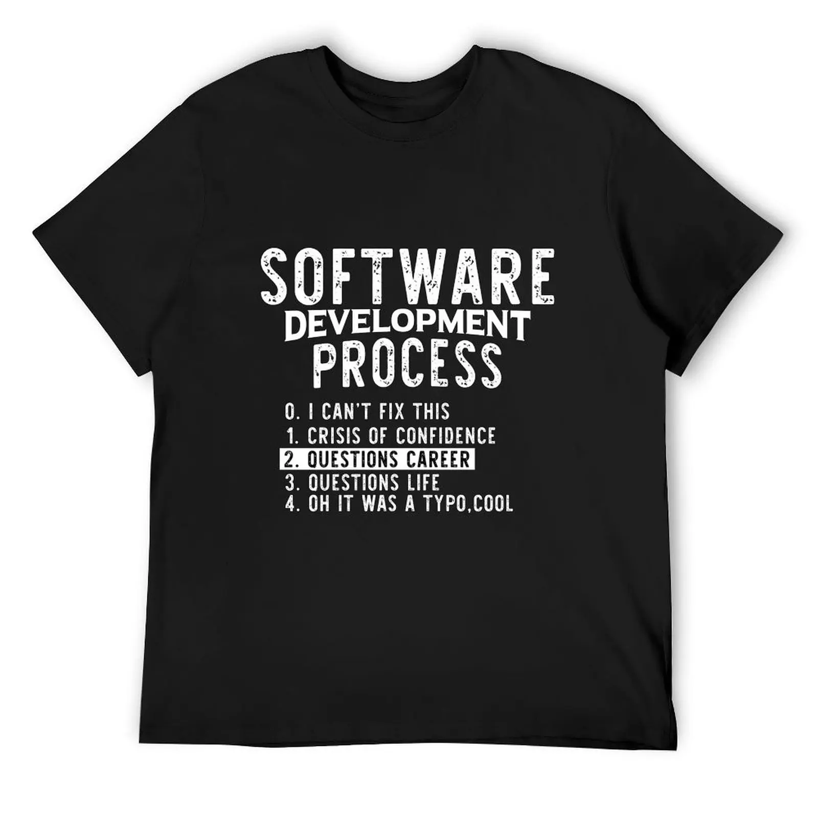 Software Development Process - Programming Jokes T-Shirt Louboutins plus size tops plain t shirt men 100℅ cotton