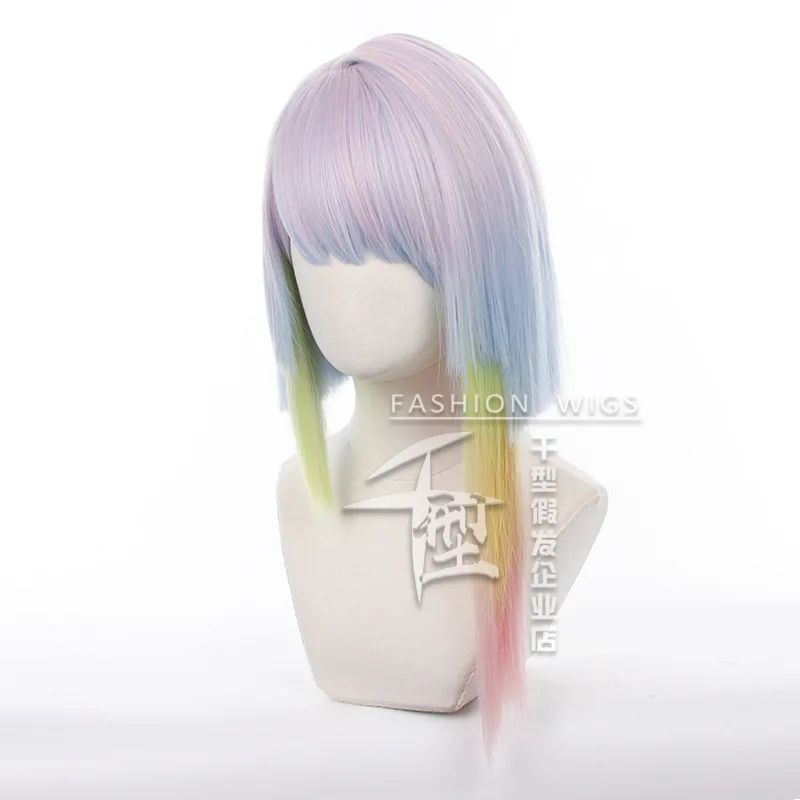 Anime Cyberpunk Edgerunners Lucy Cosplay Wig Anime Cyberpunk: Edgerunners Cosplay Lucyna Kushinada Cosplay Multicolor Hair