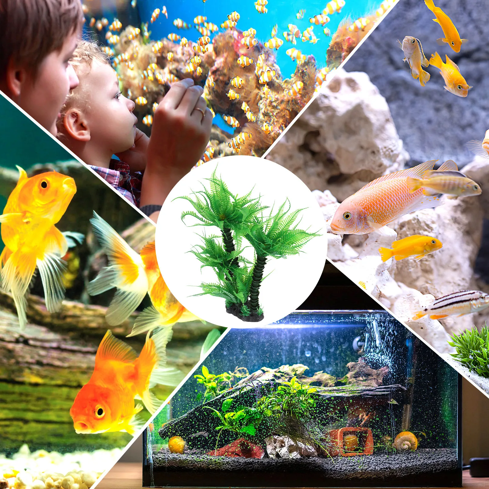 人工水槽植物装飾品 魚、カメ、爬虫類水槽用 リアルな自然風景 - Non Planted Aquarium Fish のレビューと価格