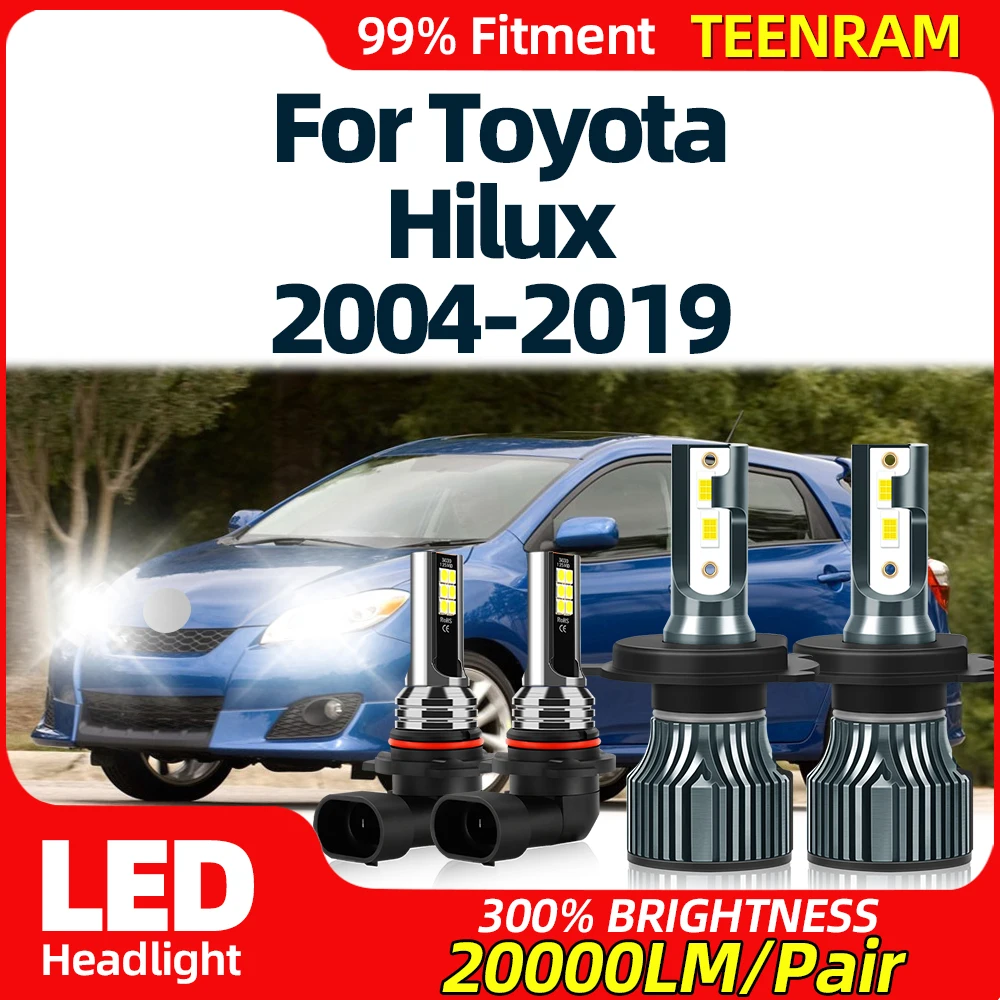 

Лампы для автомобильных фар 240 Вт, 6000 лм, CSP, 2004 K, Plug & Play, противотуманные фары для Toyota Hilux 2016-2015, 2017, 2018, 2019