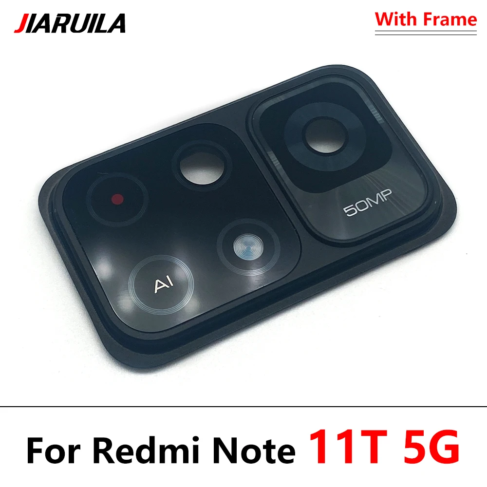 NEW Tested Repair Back Rear Camera Glass Lens With Cover Middle Frame Holder Housing For Redmi Note 11S 12 11T 5G 11 Pro Plus