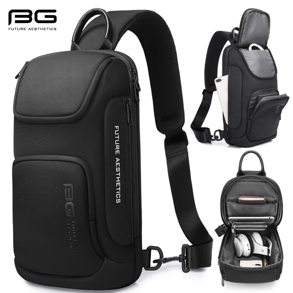 

BANGE Мужская нагрудная сумка Легкая сумка из ткани Оксфорд через плечо Стильная повседневная мужская поясная сумка Мужская сумка на ремне