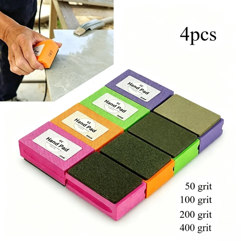 

4pcs Professional Handheld Edge Shaping & Finishing Kit | Achieve Smooth Edges on Tile, Stone, Glass & Rock Slabs 92x60x33mm