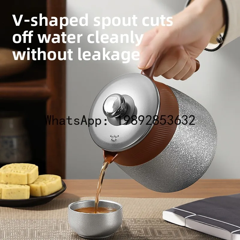 DSA  titanium-covered liner stewed teapot gift box thermal insulation pot household brewing teapot tea separation cup tea set