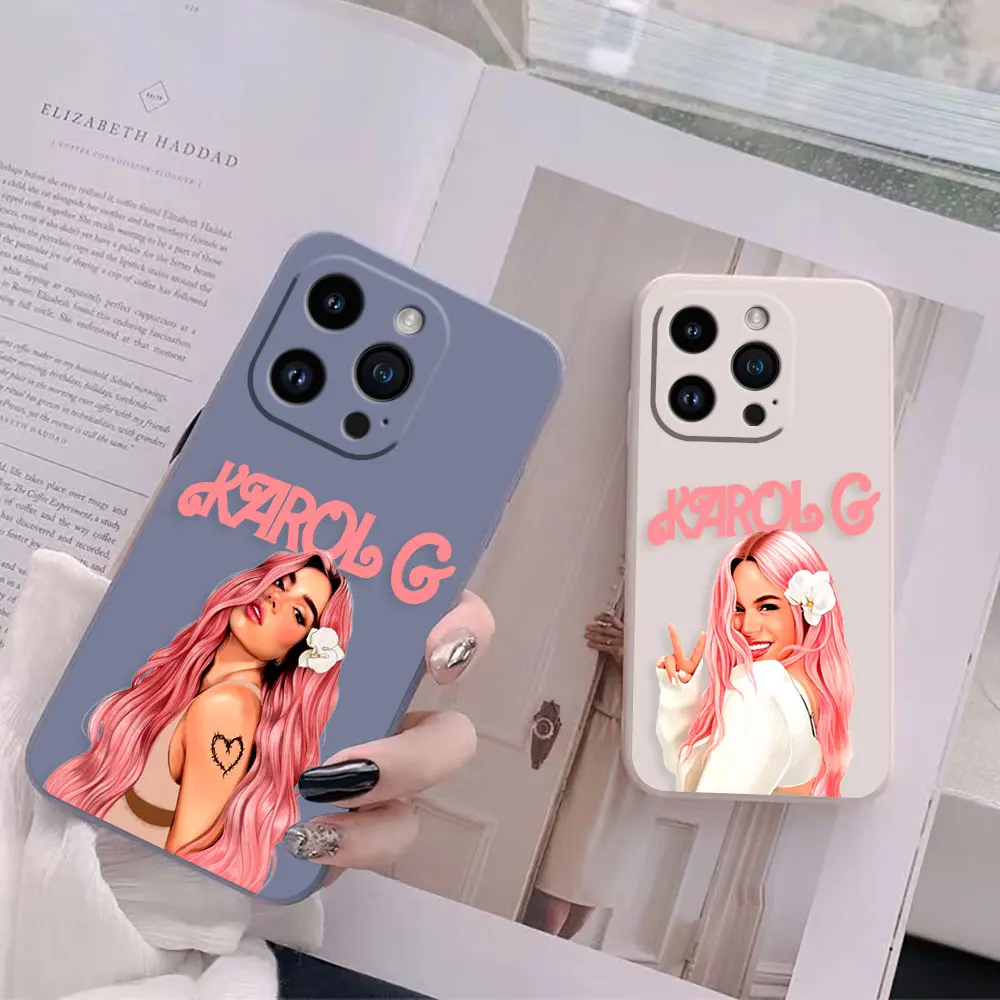 Pop Singer K-Karol G Phone Case For Apple iPhone 14 13 12 11 Pro XS Max Mini X XR SE 7 8 6 6S Plus Case Funda Cqoue Shell Capa