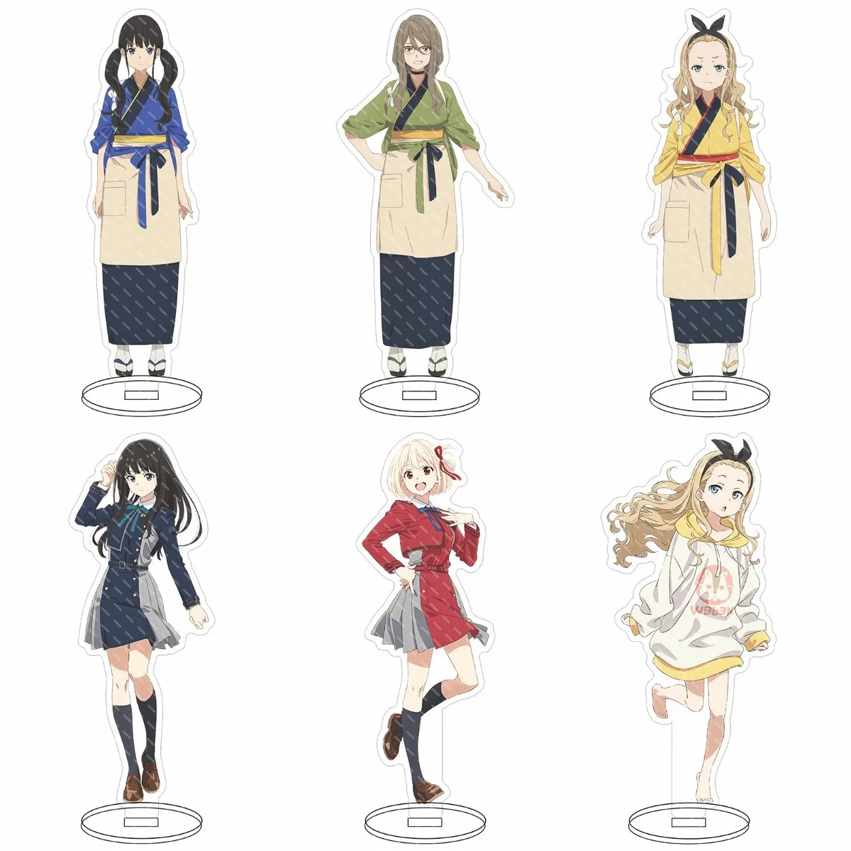 Lycoris Recoil Inoue Takina Nishikigi Chisato Kurumi Acrylic Figure Stand Model Plate Anime Merchandise Toy Room Decoration