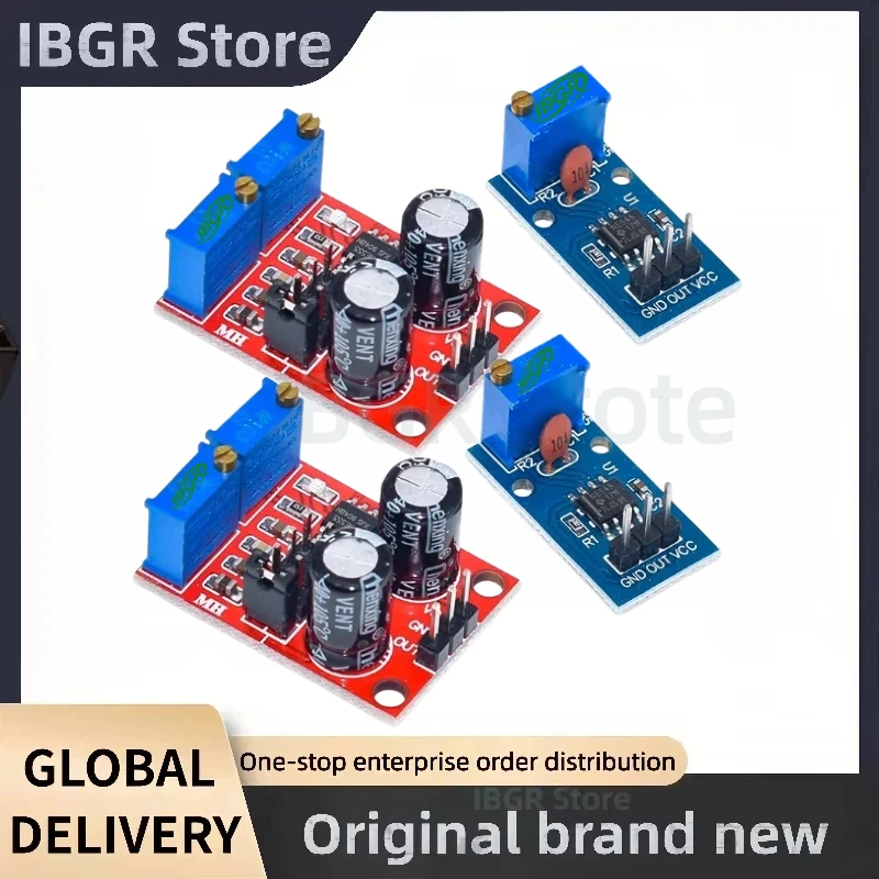 

5 шт. модулей NE555 с регулируемой частотой импульсов и коэффициентом заполнения, генератор прямоугольных сигналов, драйвер шагового двигателя, DC 5V-15V