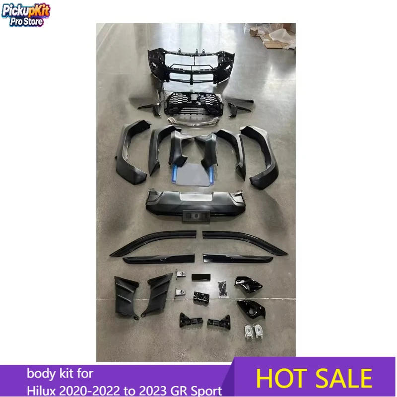 

New Arrival Facelift Body Kit for Hilux 2020-2022 Upgrade to 2023 GR Sport Style Includes Bumper