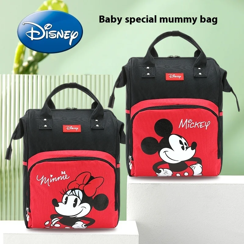 Disney Mama Tas Waterdichte Multi-Functionele Uitgaan Grote Capaciteit Rugzak Zwangere Zwangerschapstas Babyfles Geïsoleerde Tas Tas