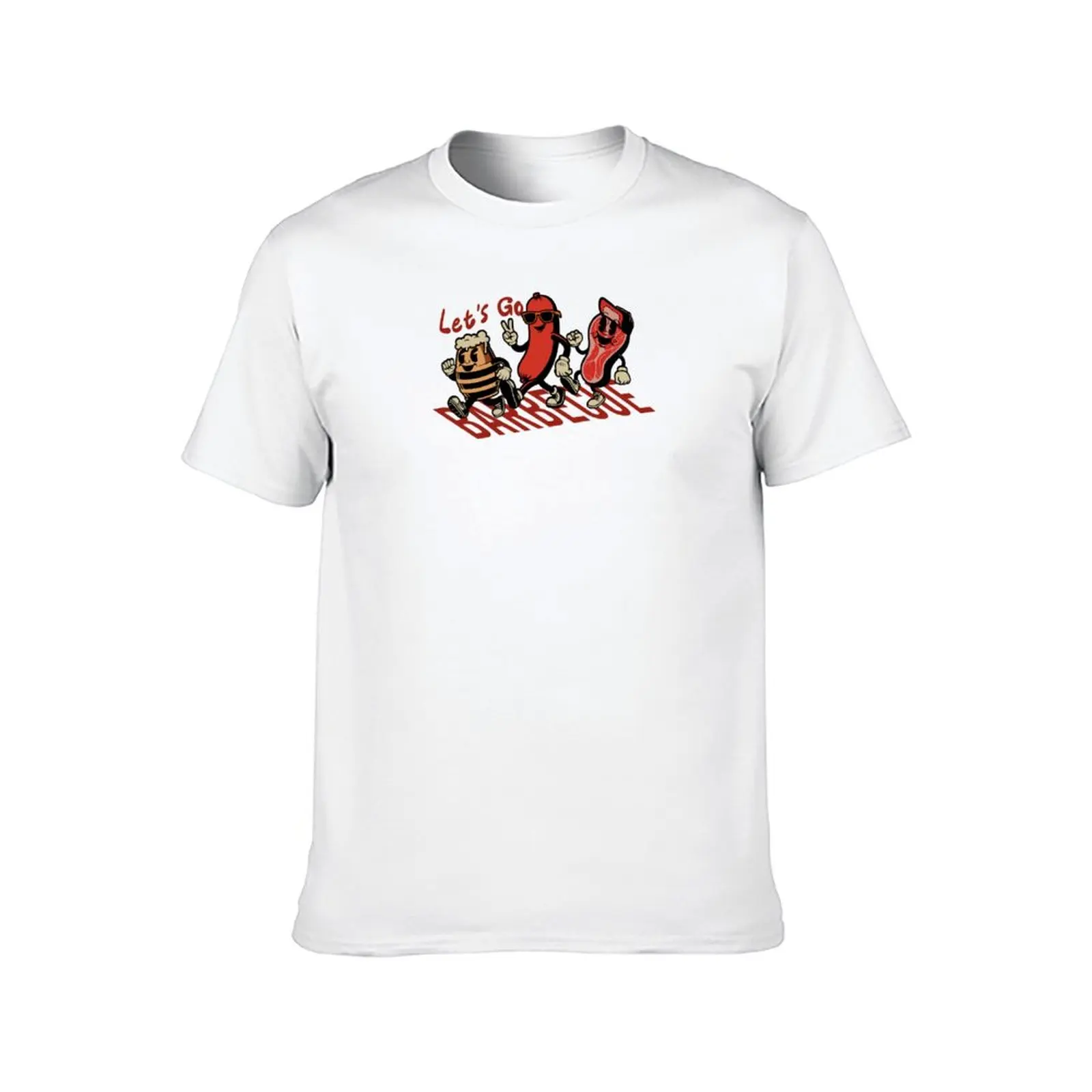 Let's Go Barbecue BBQ Grill T-Shirt t shirt man luxury cotton t shirt pack anime t shirts oversize T-Shirt